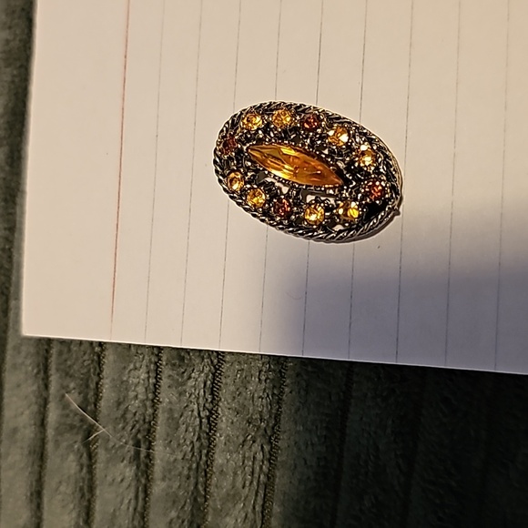 Vintage waist Pin and matching clip on Earrings - Picture 2 of 4